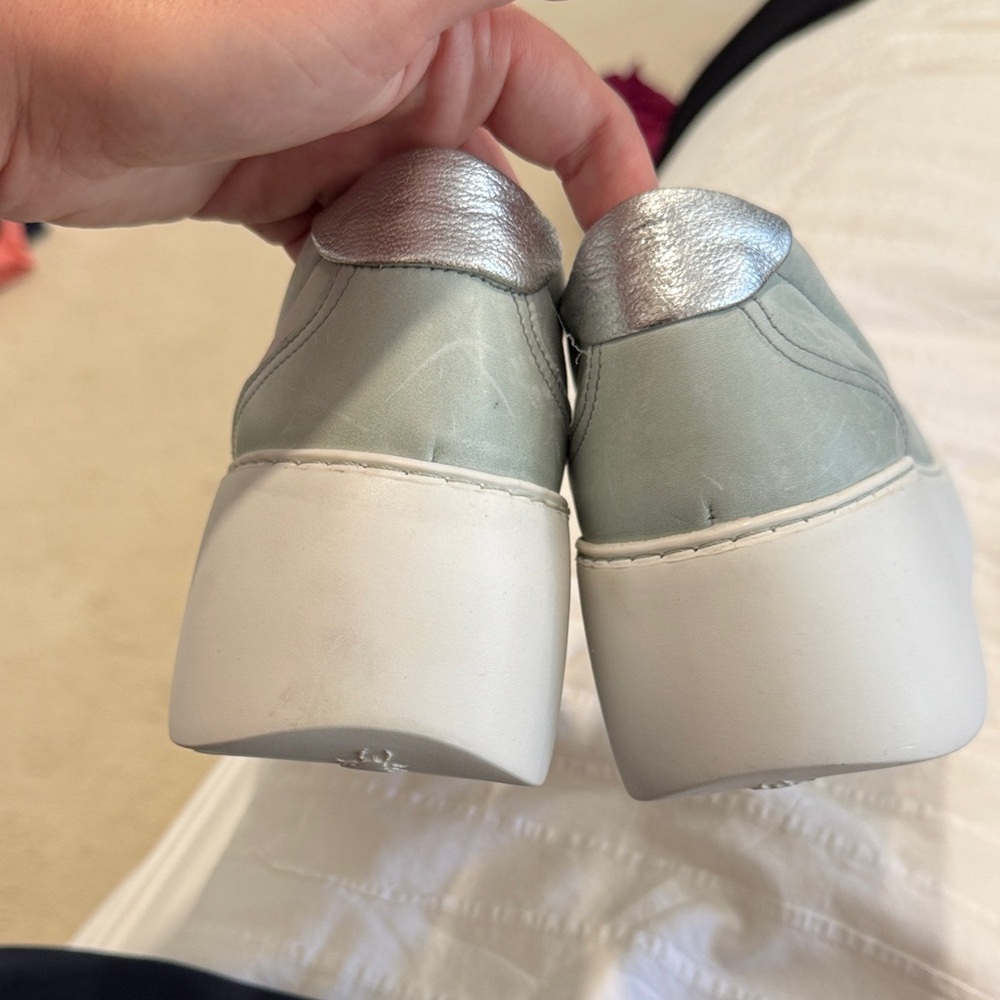 Fly London Light Blue Slip-On Shoes with Metallic Accents - Picture 9 of 12